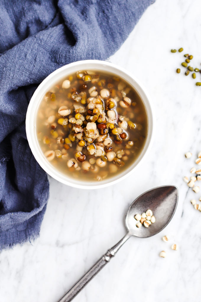 Mung Bean Job's Tears Sweet Soup (3 ingredients, instant pot) 3 綠豆薏仁湯 Mung Bean Job’s Tears Sweet Soup
