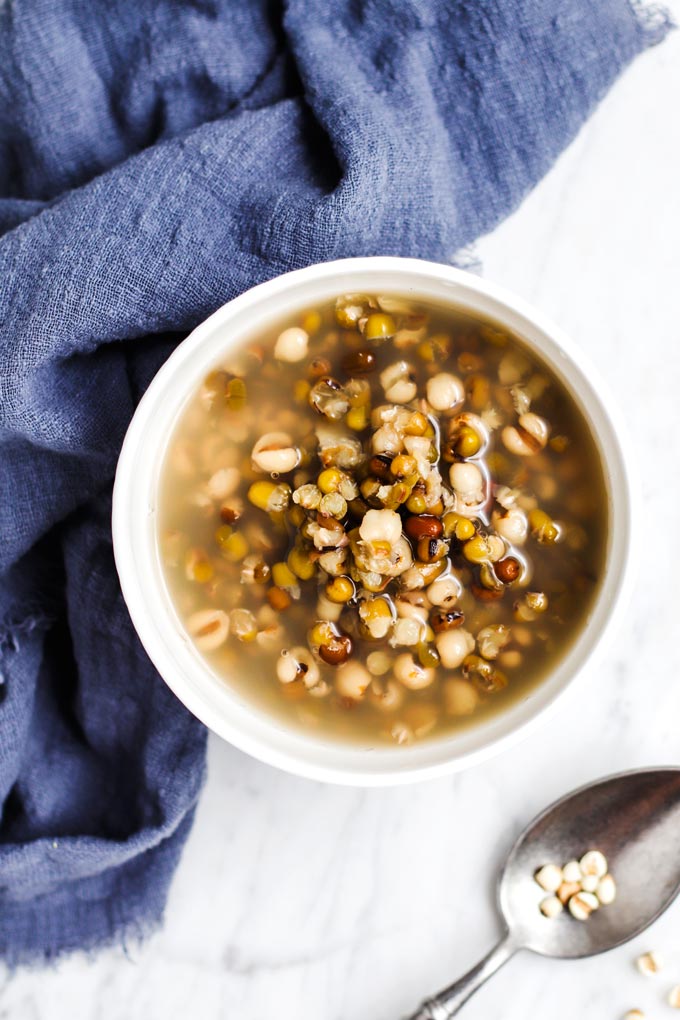 Mung Bean Job's Tears Sweet Soup (3 ingredients, instant pot) 5 綠豆薏仁湯 Mung Bean Job’s Tears Sweet Soup