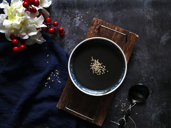 Chinese Black Sesame Sweet Soup (5 ingredients) 3 黑芝麻糊 black-sesame-sweet-soup