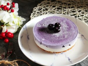 全素藍莓偽乳酪蛋糕 (無麵粉,免烤) Vegan Blueberry Layered Cheesecake (Gluten-Free, No-Bake)