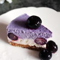 【食譜+實作影片】全素藍莓偽乳酪蛋糕 (無麵粉,免烤) Vegan Blueberry Layered Cheesecake (Gluten-Free, No-Bake)