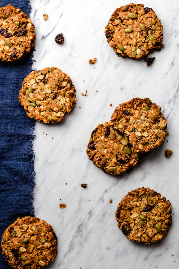 Vegan Cardamom Chia Oatmeal Cookies