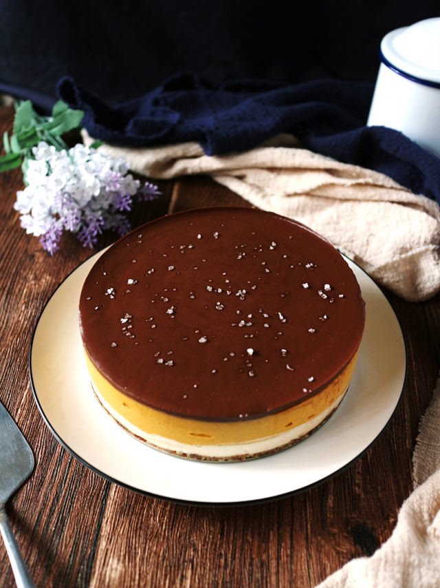 Vegan Chocolate Pumpkin Cheesecake (No-Bake)