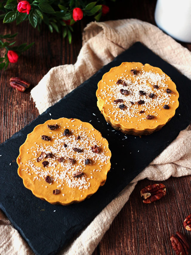 全素椰香南瓜派 Vegan Coconut Pumpkin Pie 3 全素迷你椰香南瓜派 Vegan Mini Coconut pumpkin Pie