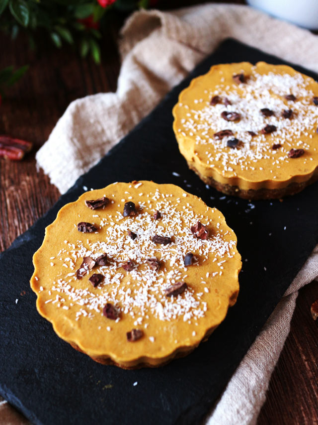 全素椰香南瓜派 Vegan Coconut Pumpkin Pie 6 全素迷你椰香南瓜派 Vegan Mini Coconut pumpkin Pie