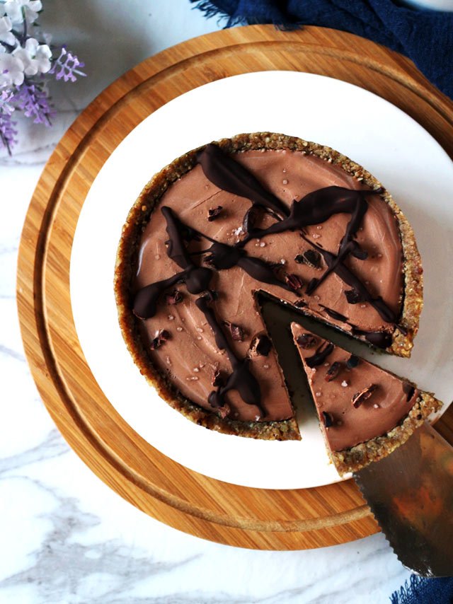 全素雙層巧克力香草乳酪蛋糕 vegan-double-chocolate-vanilla-cheesecake