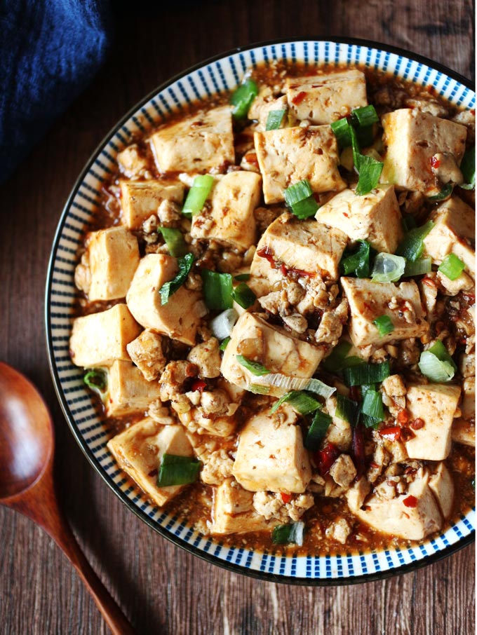 Vegan Mapo Tofu (麻婆豆腐) made with real food