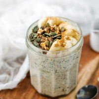 高蛋白全素花生醬隔夜燕麥粥 (無蛋白粉) High-protein Vegan Peanut Butter Overnight Oats