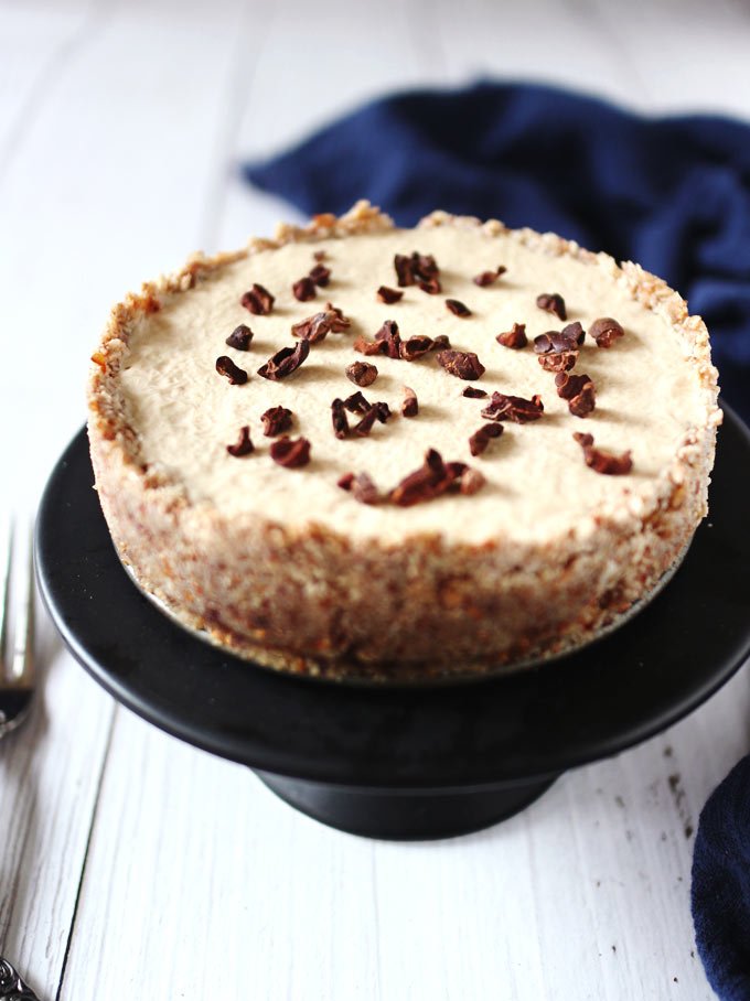 免烤全素花生派 (含秘密食材) No-Bake Vegan Peanut Butter Pie 5 Vegan Peanut Butter Pie