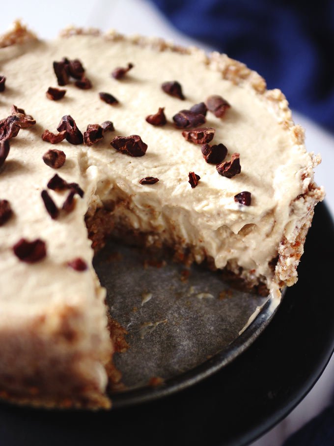 免烤全素花生派 (含秘密食材) No-Bake Vegan Peanut Butter Pie 6 Vegan Peanut Butter Pie