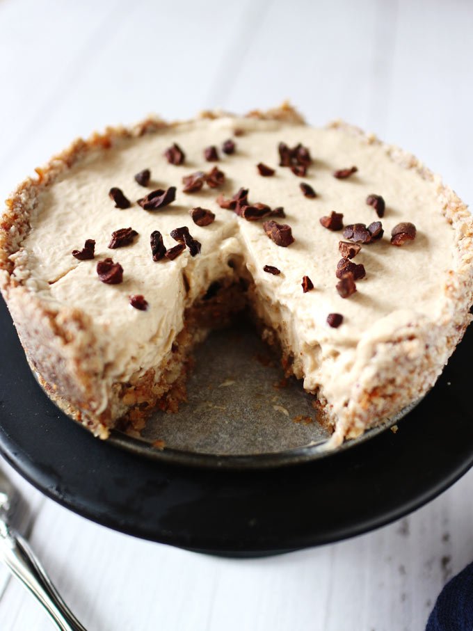 免烤全素花生派 (含秘密食材) No-Bake Vegan Peanut Butter Pie 8 Vegan Peanut Butter Pie