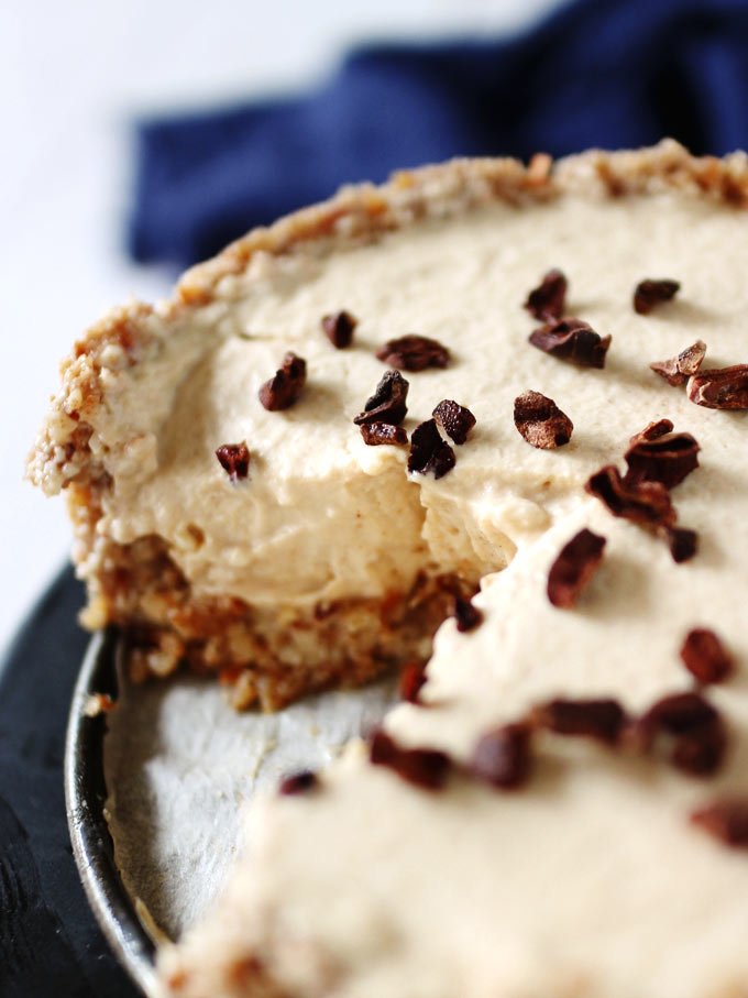 免烤全素花生派 (含秘密食材) No-Bake Vegan Peanut Butter Pie 7 Vegan Peanut Butter Pie