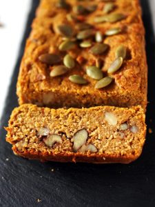 【食譜】全素南瓜蛋糕麵包 (無麵粉) 1-Bowl Vegan Pumpkin Bread (Gluten-Free)