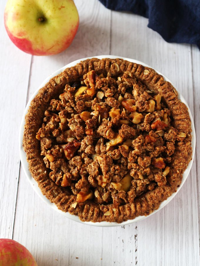 全素烤蘋果酥派 Vegan Apple Crumble Pie (Gluten-Free)