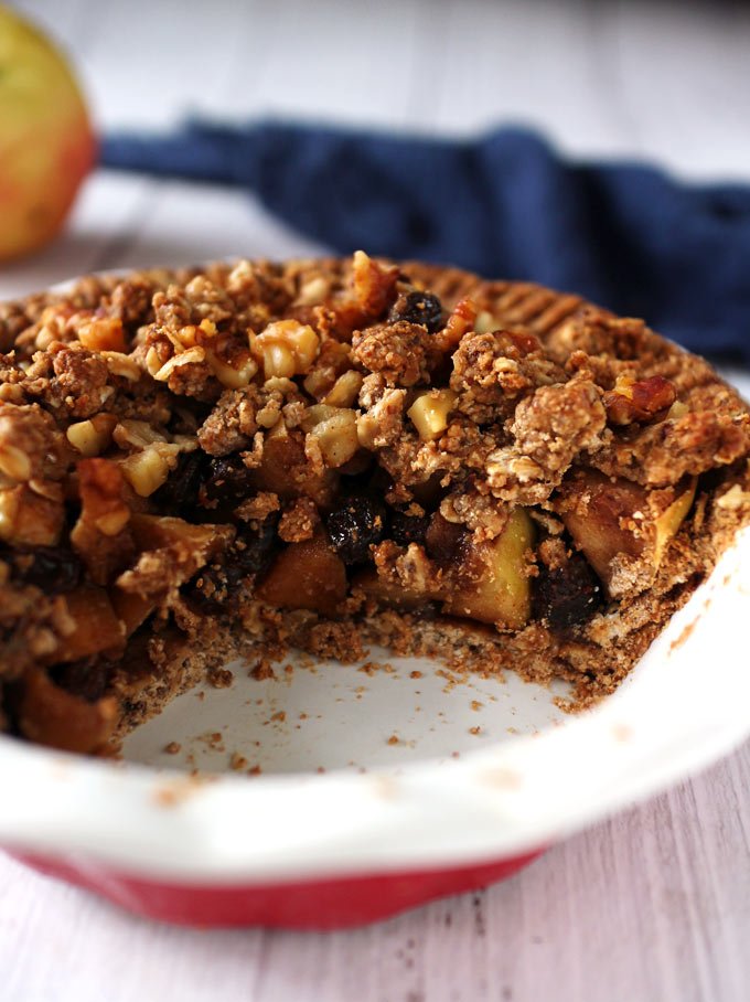 全素烤蘋果酥派 Vegan Apple Crumble Pie (Gluten-Free)