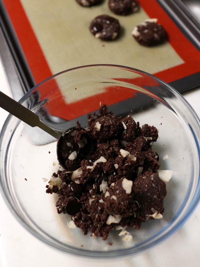 Vegan Double Chocolate Coconut Cookies (Gluten-Free) 10 全素雙倍巧克力椰片餅乾 Vegan Double Chocolate Coconut Cookies