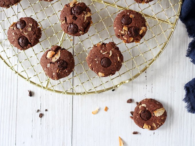 Vegan Double Chocolate Coconut Cookies (Gluten-Free) 15 全素雙倍巧克力椰片餅乾 Vegan Double Chocolate Coconut Cookies
