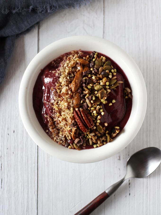 3-Ingredient Rawnola (Raw Granola) 6 莓果果昔碗 + 生機燕麥穀片 Berry Smoothie Bowl with Rawnola