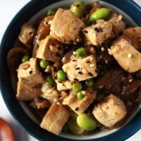 日式照燒洋蔥豆腐丼飯 Easy Vegan Tofu Donburi Rice