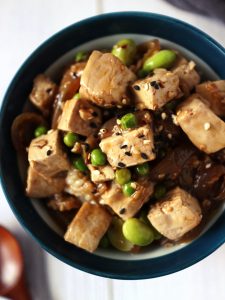 日式照燒洋蔥豆腐丼飯 Easy Vegan Tofu Donburi Rice