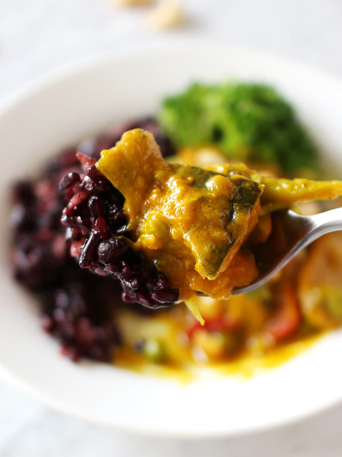 Vegan Creamy Pumpkin Yellow Curry 7 純素香甜南瓜黃咖哩 Vegan Creamy Pumpkin Yellow Curry