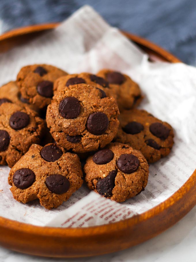 Vegan Spelt Chocolate Chip Cookies (almond pulp) 4 全素斯佩爾特小麥巧克力豆餅乾 Vegan Spelt Chocolate Chip Cookies