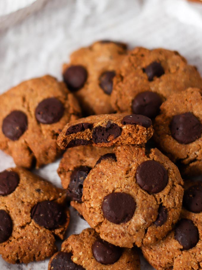Vegan Spelt Chocolate Chip Cookies (almond pulp) 8 全素斯佩爾特小麥巧克力豆餅乾 Vegan Spelt Chocolate Chip Cookies