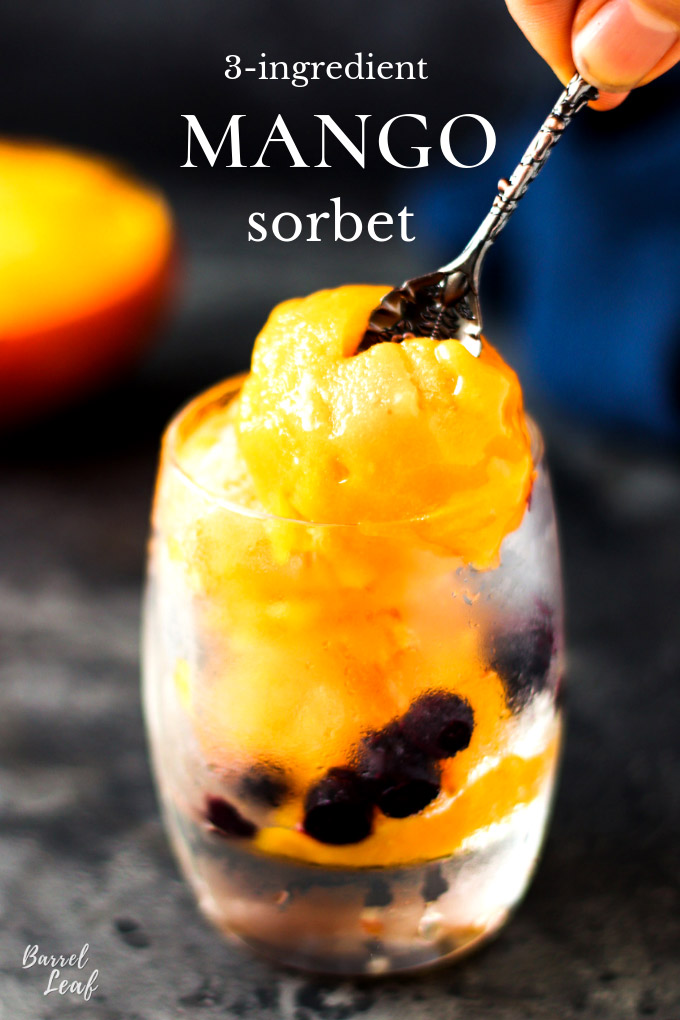 Mango Sorbet (3 Ingredient + Super Smooth) 8 3 Ingredient Mango Sorbet