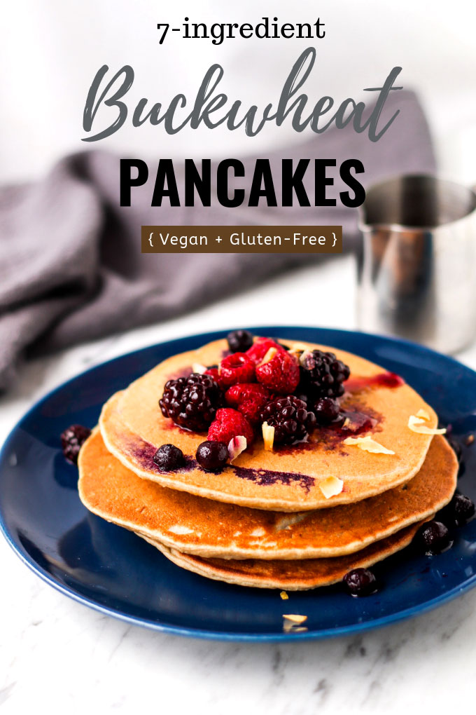 Vegan Buckwheat Pancakes (7 Ingredients)