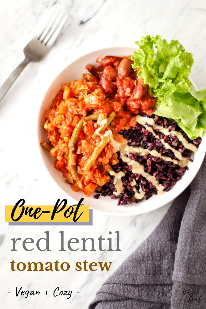 一鍋到底! 紅扁豆蕃茄燉煮 One-Pot Red Lentil Tomato Stew