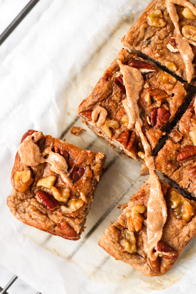 Vegan Almond Butter Banana Blondies