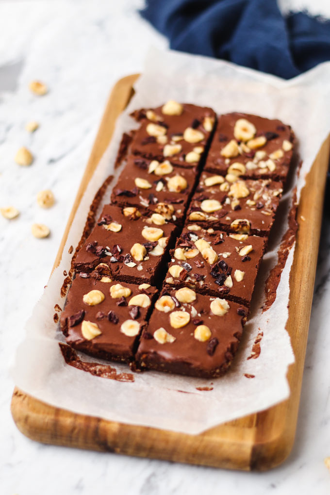 No-Bake Hazelnut Chocolate Brownies