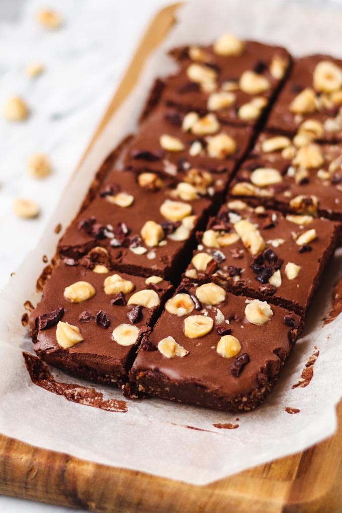 No-Bake Hazelnut Chocolate Brownies