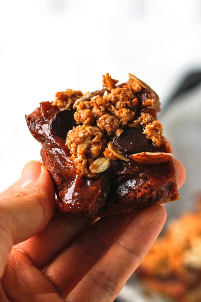 巧克力焦糖燕麥方塊 Vegan Chocolate Caramel Oat Bars 5 巧克力焦糖燕麥方塊 Vegan Chocolate Caramel Oat Bars