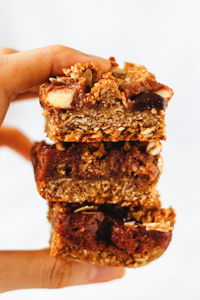 巧克力焦糖燕麥方塊 Vegan Chocolate Caramel Oat Bars 7 巧克力焦糖燕麥方塊 Vegan Chocolate Caramel Oat Bars