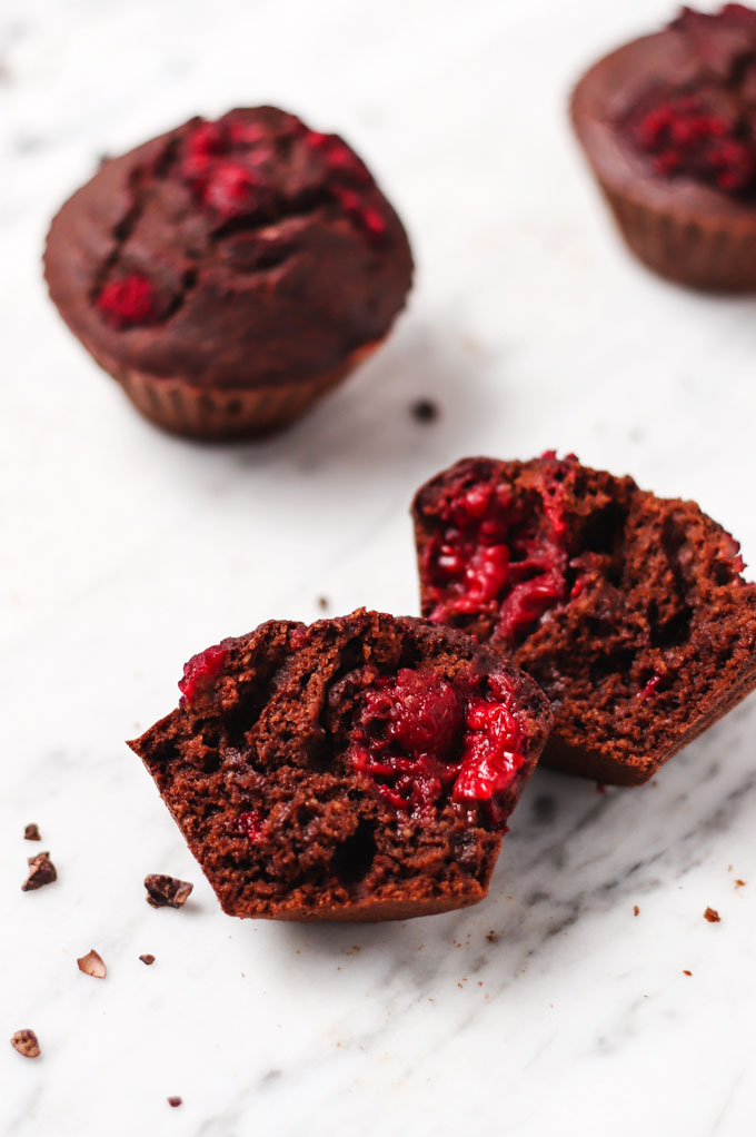 覆盆莓巧克力瑪芬 Vegan Raspberry Chocolate Muffins