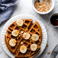 全素花生醬香蕉鬆餅 Vegan Peanut Butter Banana Waffles