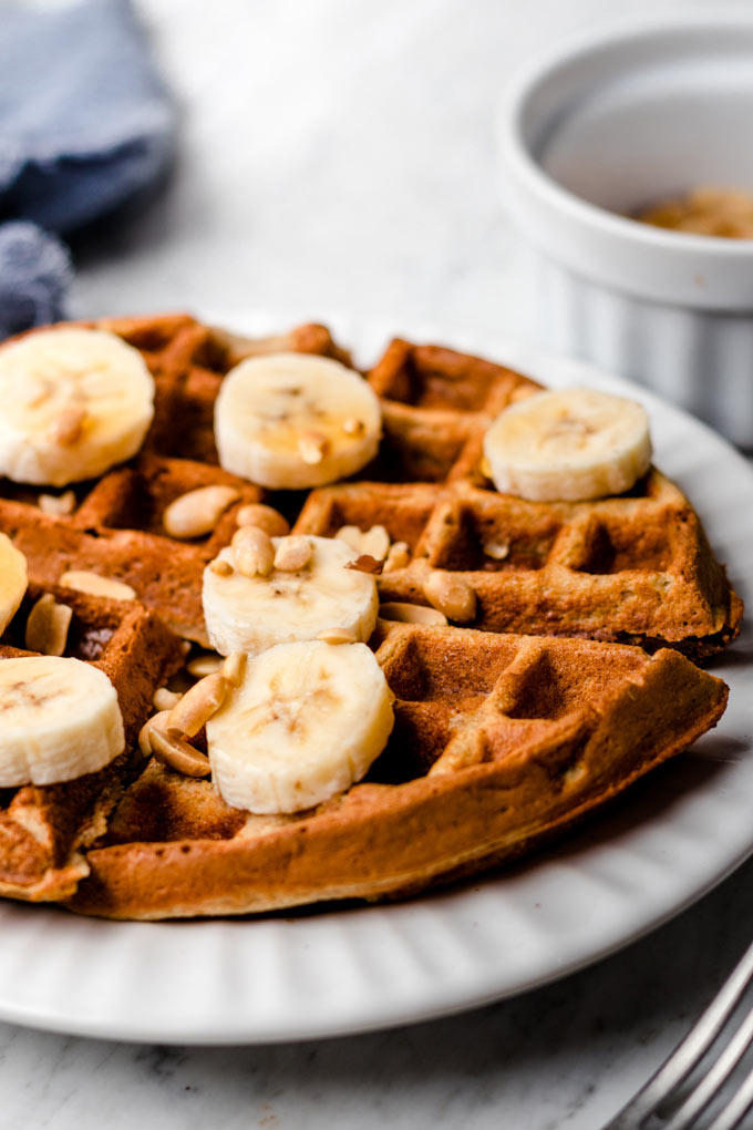 Vegan Peanut Butter Banana Waffles