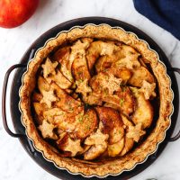 Open-face Apple Pie with Oat Crust (Vegan,GF)