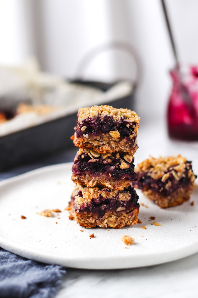 Vegan Blueberry Oat Breakfast Bars