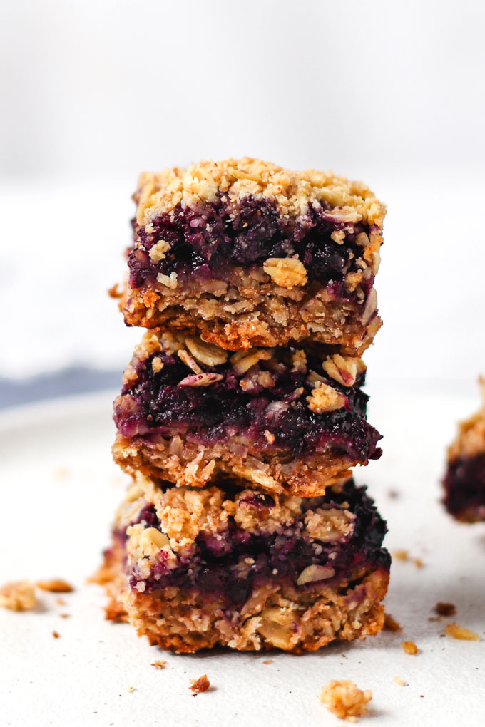 Vegan Blueberry Oat Breakfast Bars