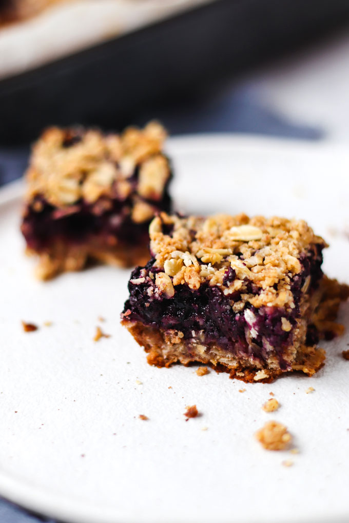 Vegan Blueberry Oat Breakfast Bars