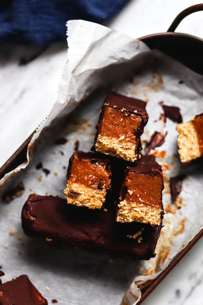 Vegan Caramel Chocolate Bars