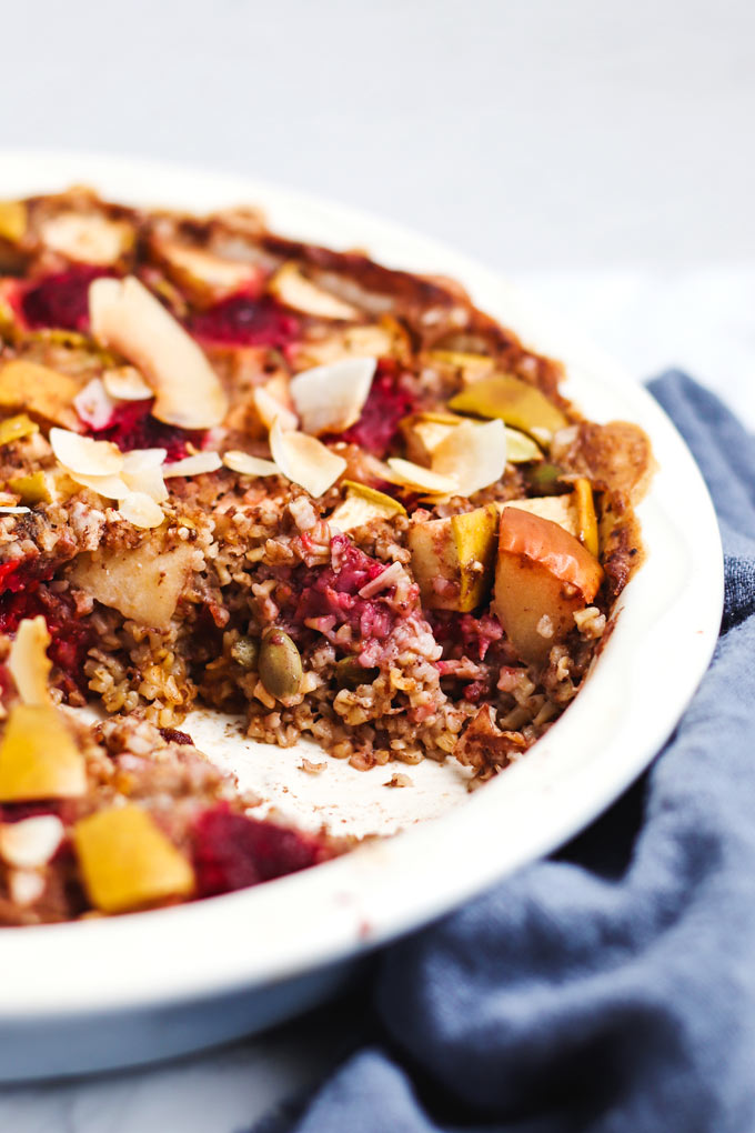 覆盆莓蘋果烤鋼切燕麥 Raspberry Apple Baked Steel-cut Oatmeal 3 覆盆莓蘋果烤鋼切燕麥 Raspberry Apple Baked Steel-cut Oatmeal
