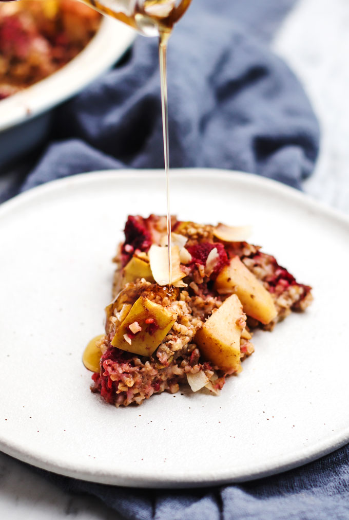 覆盆莓蘋果烤鋼切燕麥 Raspberry Apple Baked Steel-cut Oatmeal