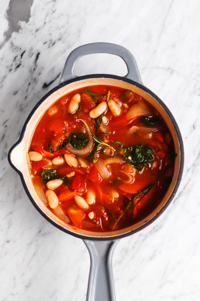 全植物托斯卡尼白腰豆番茄湯 Vegan Tuscan White Bean Tomato Soup