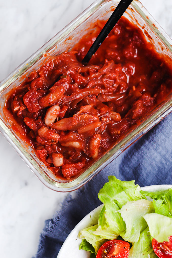 Easy Tomato White Bean Stew (8 ingredients) 4 番茄白腰豆燉煮 Tomato White Bean Stew