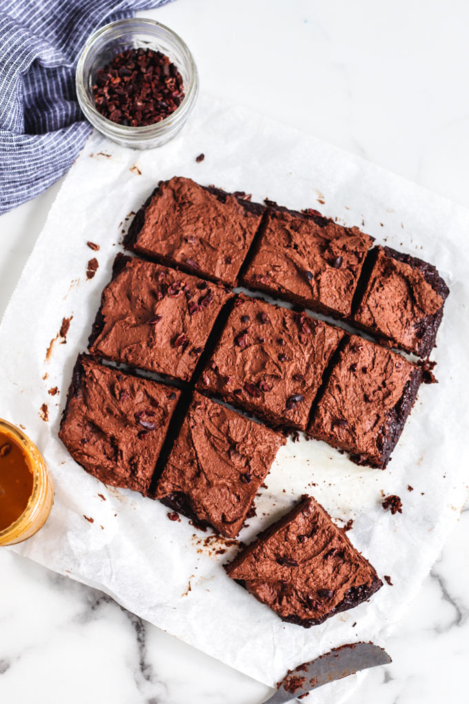 Vegan Brownies With Aquafaba Chocolate Mousse Frosting Gluten Free Barrel Leaf