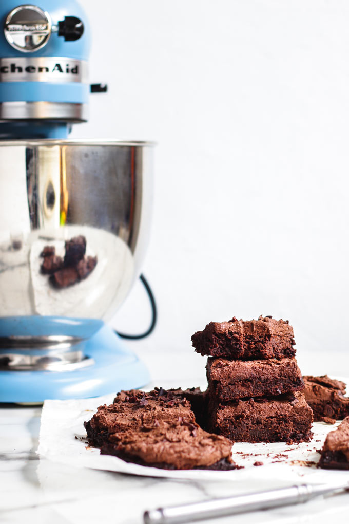 全植物濃郁巧克力布朗尼 + 2 樣食材巧克力慕斯霜 (無麩質) Vegan Brownies with Aquafaba Chocolate Mousse Frosting 9 全素巧克力布朗尼 + 巧克力慕斯霜