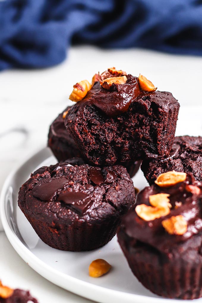 全植物三倍巧克力榛果瑪芬 (無麩質) Triple Chocolate Hazelnut Muffins